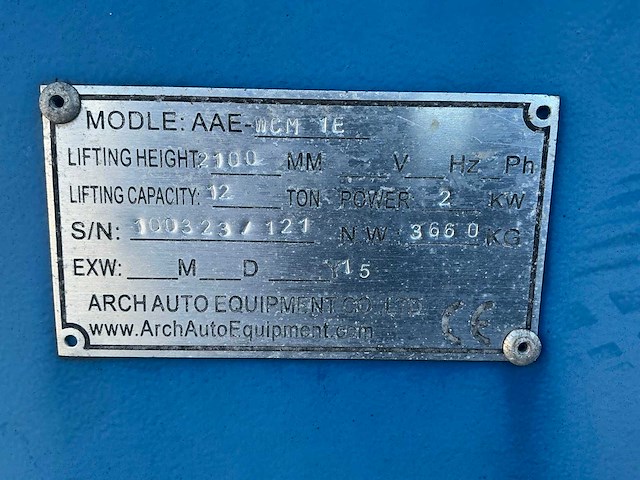 2015 arch auto wcm 1e 12 ton laadbrug - afbeelding 16 van  20