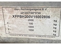 2015 atec eb2 2-1 dubbelas huif aanhangwagen - afbeelding 5 van  13