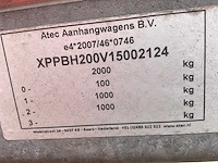 2015 atec eb2 2-1 dubbelas huifaanhangwagen - afbeelding 5 van  8