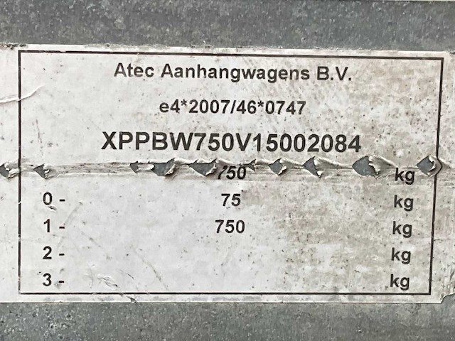 2015 atec eo1300 aanhangwagen - afbeelding 8 van  16