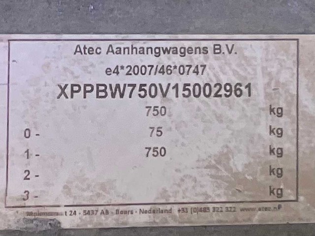 2015 atec eo1300 aanhangwagen - afbeelding 7 van  15