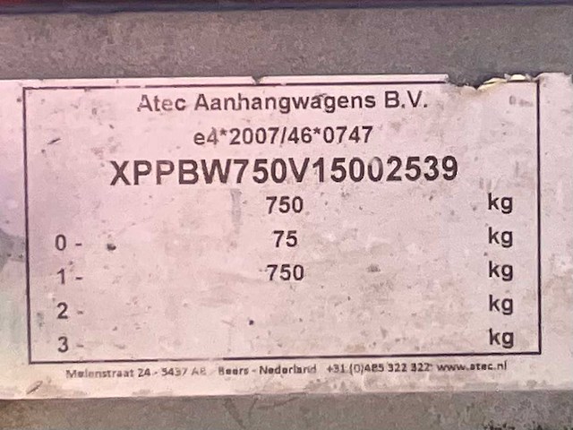 2015 atec eo1300 aanhangwagen - afbeelding 6 van  14