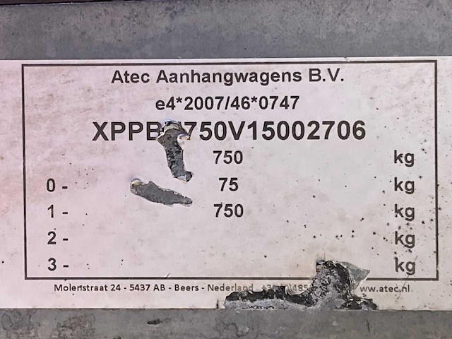 2015 atec eo1300 huifaanhangwagen - afbeelding 5 van  13