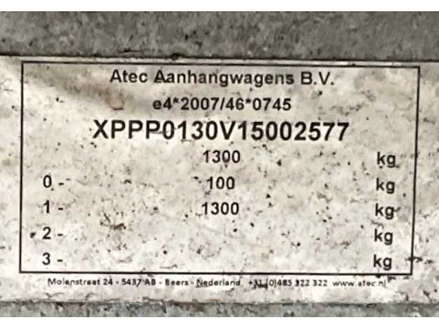 2015 atec pl1 gevelsteiger aanhangwagen - afbeelding 17 van  24