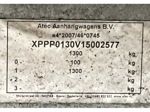 2015 atec pl1 gevelsteiger aanhangwagen - afbeelding 10 van  24