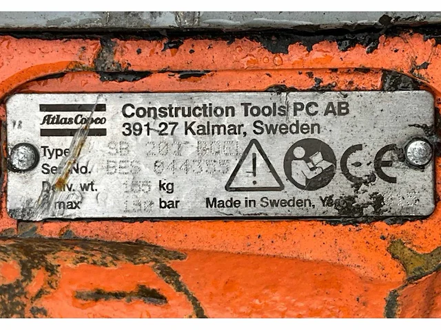 2015 atlas copco sb 202 hydraulische sloophamer - afbeelding 8 van  8