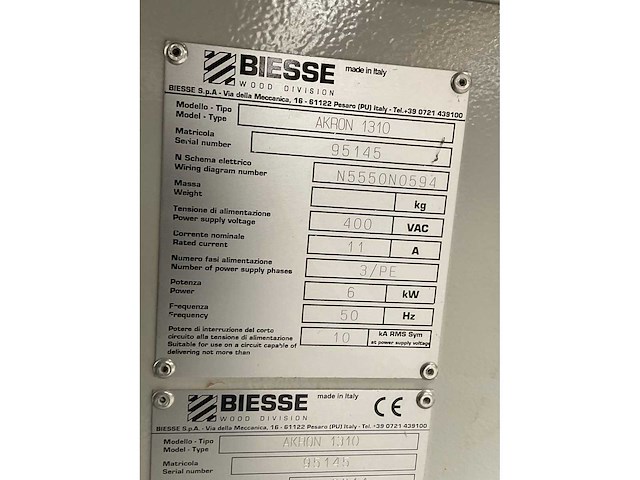 2015 biesse akron 1310 kantenaanlijmmachine - afbeelding 12 van  17