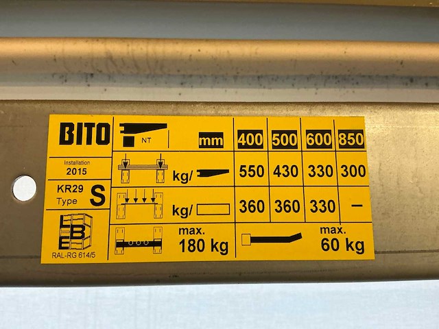 2015 bito kr29 draagarmstelling - afbeelding 5 van  6