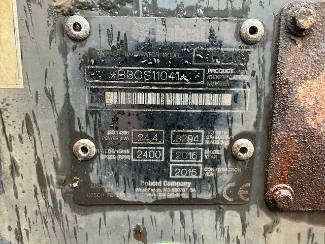 2015 bobcat e32 minigraafmachine - afbeelding 26 van  32