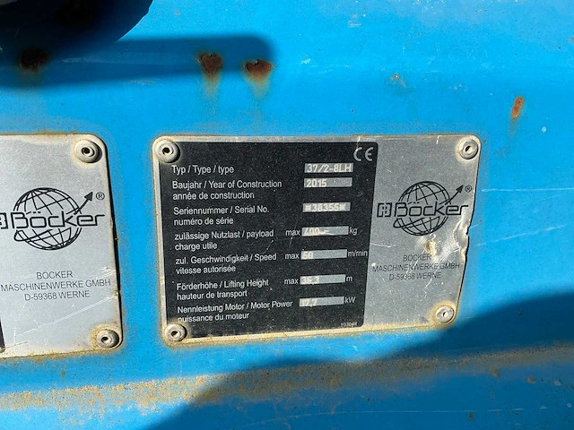 2015 bocker 37/2-8lh verhuislift - afbeelding 15 van  23