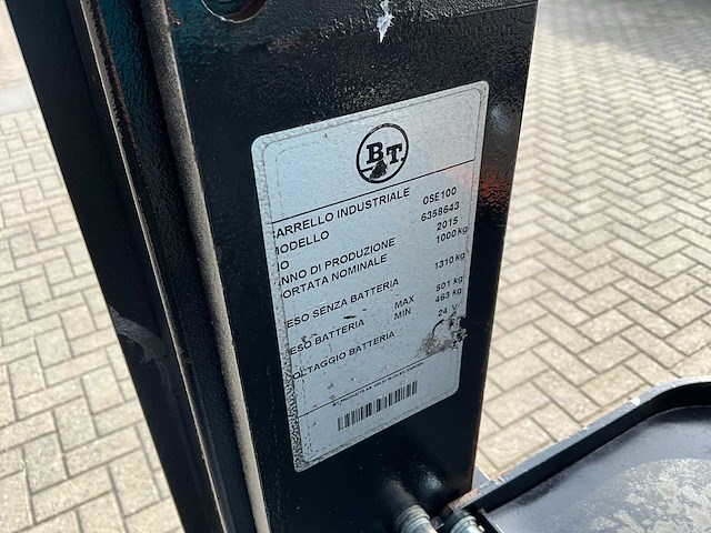 2015 bt optio ose 100 orderpicker - afbeelding 2 van  7