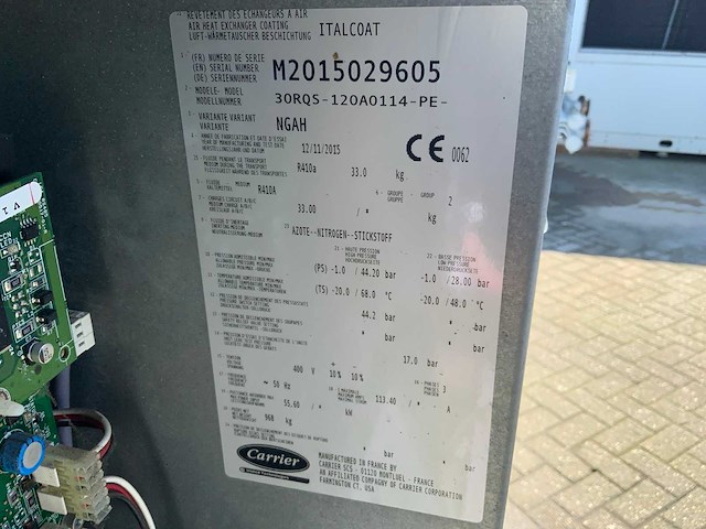 2015 carrier 30rqs-120a0114-pe chiller - afbeelding 8 van  8