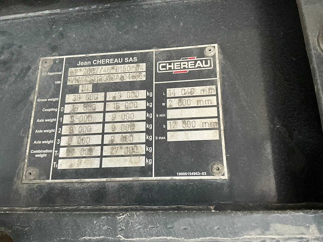2015 chereau csd3 geconditioneerde oplegger - afbeelding 18 van  32