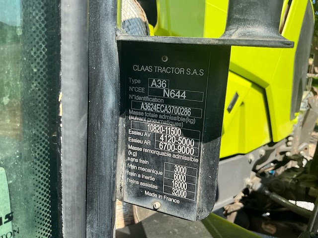 2015 claas a37 640 arion vierwielaangedreven landbouwtractor - afbeelding 24 van  30
