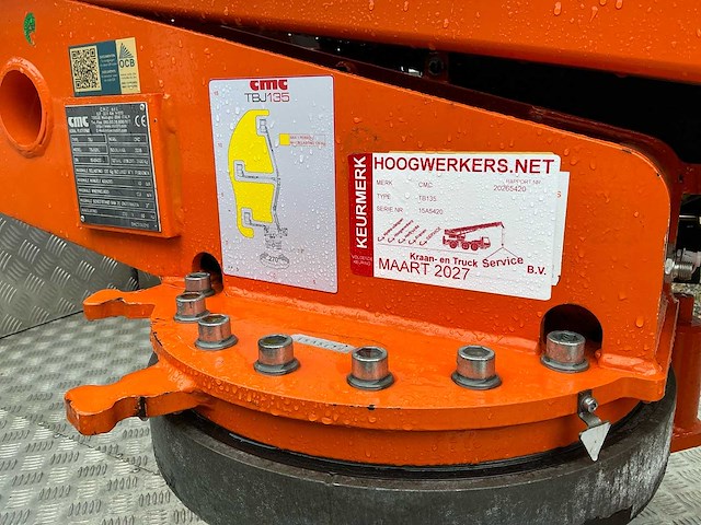2015 cmc tbj 135l - 13.5 m werkhoogte autohoogwerker - afbeelding 40 van  44