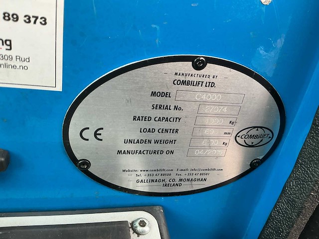 2015 combilift c4000 zijlader - afbeelding 24 van  26