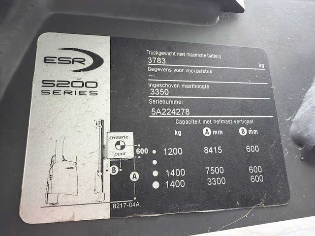 2015 crown esr 5240-14 reach truck - afbeelding 2 van  11