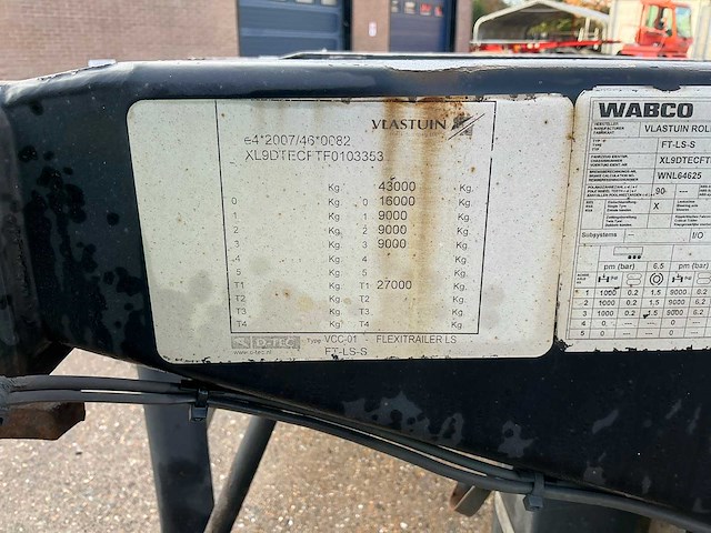 2015 d-tec flexitrailer containerchassis oplegger - afbeelding 24 van  34