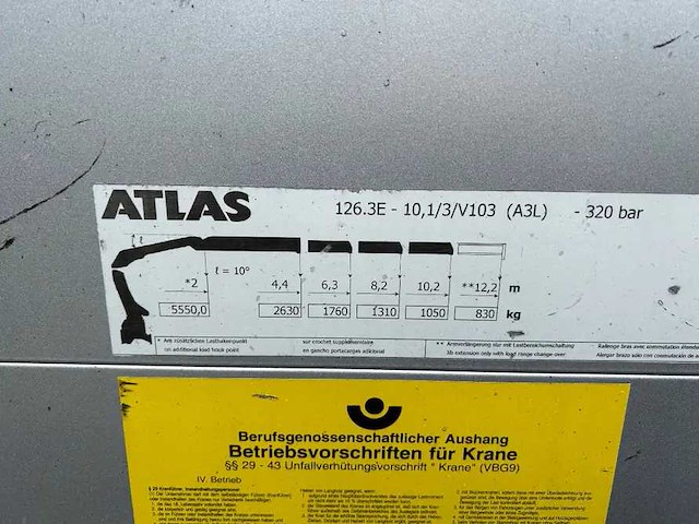 2015 daf cf 370 atlas laadkraan euro 6 vrachtwagen - afbeelding 4 van  14