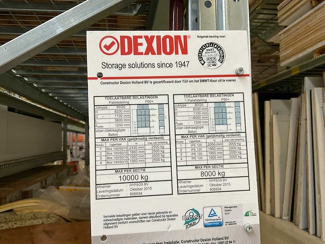 2015 dexion palletstelling - afbeelding 6 van  15