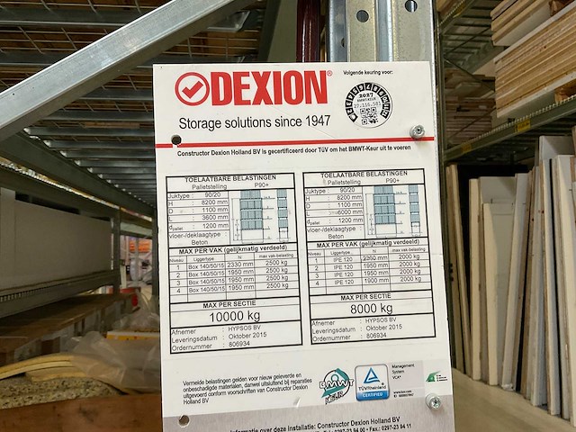 2015 dexion palletstelling - afbeelding 7 van  15