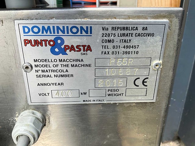 2015 dominioni p55r pasta productiemachine - afbeelding 9 van  9
