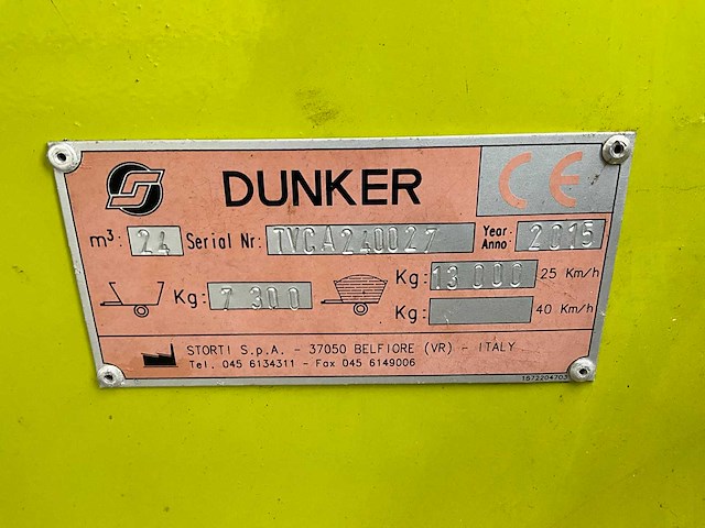 2015 dunker t2 240 voermengwagen - afbeelding 19 van  26