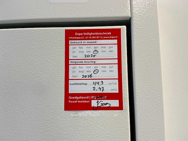 2015 düperthal typ 90 veiligheidskast en14727 - afbeelding 3 van  6