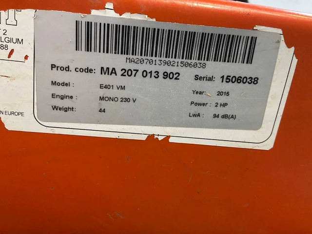 2015 eliet e 401 electric verticuteermachine - 400mm - afbeelding 4 van  6