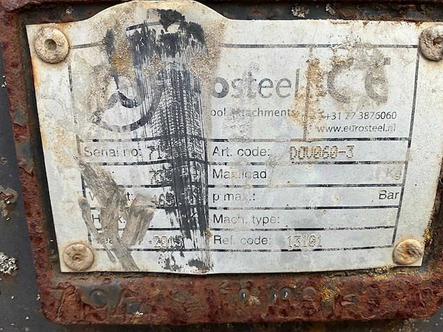 2015 eurosteel d0v060-3 graafbak cw30 - afbeelding 8 van  8