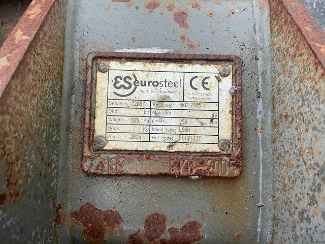 2015 eurosteel l60h hydraulische snelwissel - afbeelding 8 van  8