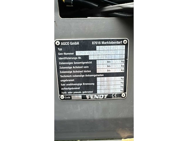 2015 fendt 312 vario s4 vierwielaangedreven landbouwtractor - afbeelding 7 van  15