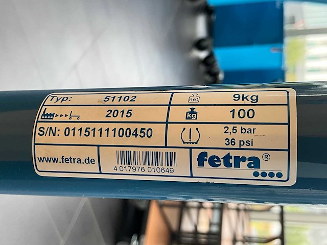 2015 fetra 51102 gascilindertrolley - afbeelding 3 van  3