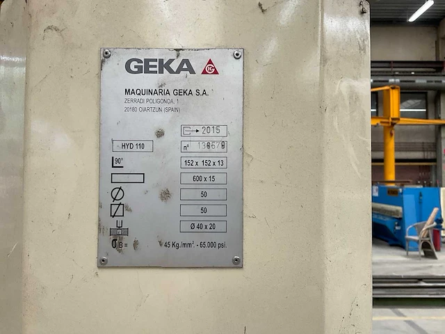 2015 geka hydracop 110sd pons- en knipmachine - afbeelding 13 van  24