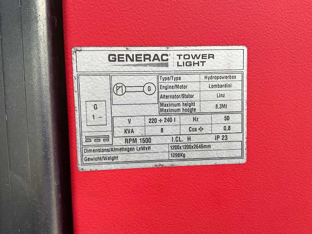 2015 generac. hydropowerbox bouwlamp - afbeelding 4 van  7