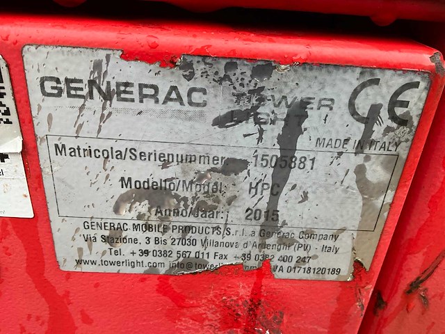 2015 generac tower light hpc hydro power cube led stationaire lichtmast - afbeelding 13 van  20