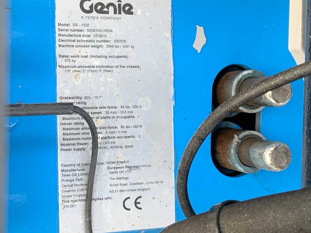 2015 genie gs-1532 schaarhoogwerker - afbeelding 18 van  25