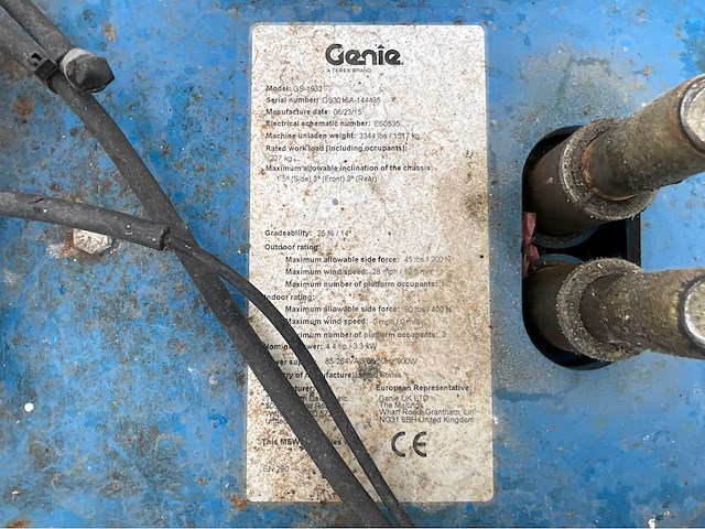 2015 genie gs-1932 hoogwerker - afbeelding 22 van  29