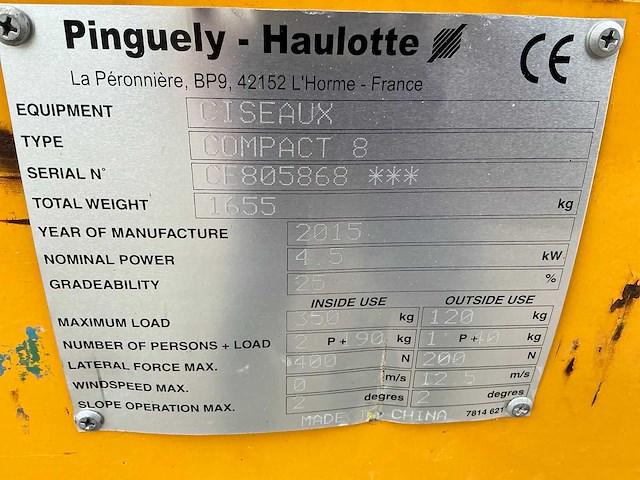 2015 haulotte comact 8 hoogwerker - afbeelding 5 van  5