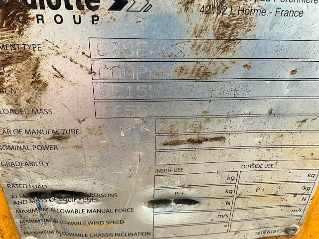 2015 haulotte compact 8 hoogwerker - afbeelding 4 van  12