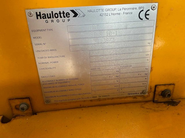 2015 haulotte star 10-1 hoogwerker - afbeelding 2 van  10