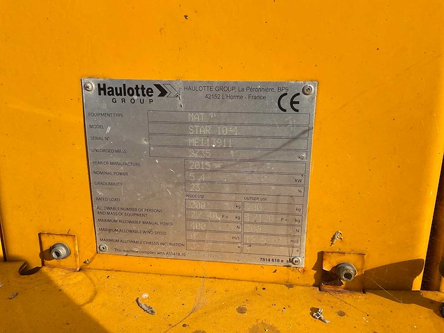 2015 haulotte star 10-1 hoogwerker - afbeelding 5 van  13