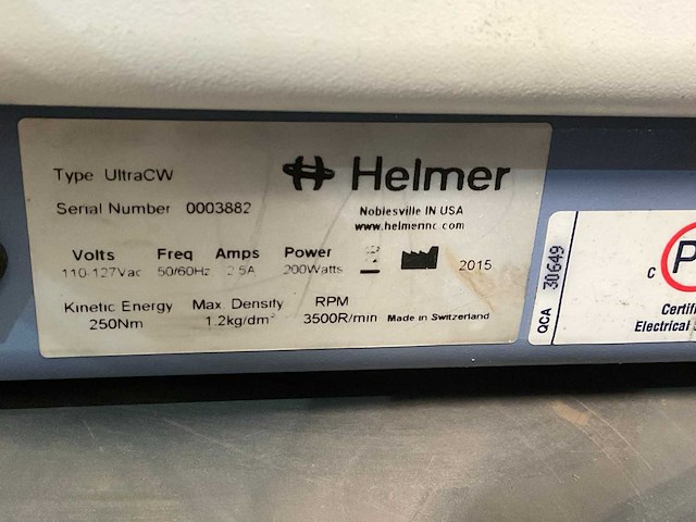 2015 helmer ultracw washing centrifuge - afbeelding 7 van  7