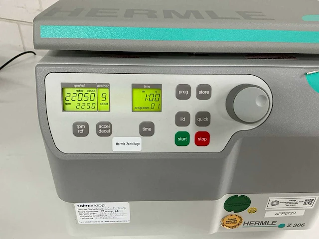 2015 hermle z306 centrifuge - afbeelding 2 van  6