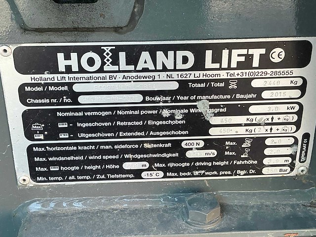 2015 holland lift ecostar 7814 hoogwerker - afbeelding 7 van  7