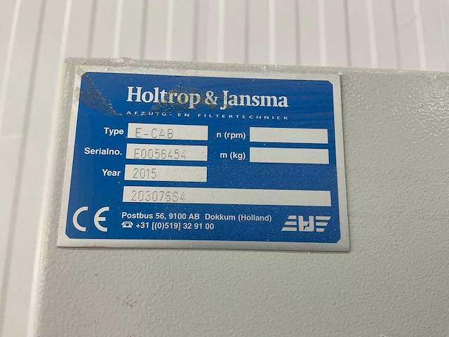 2015 holtrop jansma e cab verfspuitcabine afzuigsysteem en inventaris - afbeelding 13 van  31