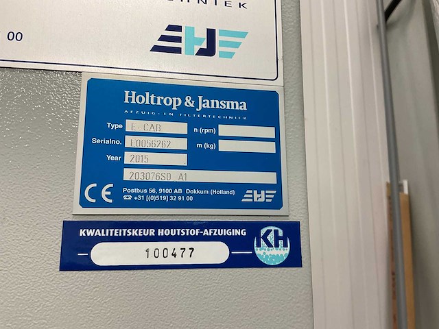 2015 holtrop jansma mot afzuig installatie - afbeelding 5 van  18