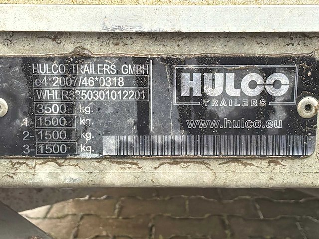 2015 hulco rota-3 3503 schamel aanhangwagen - afbeelding 10 van  11
