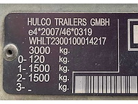 2015 hulco terrax-2 3001-lk machine transporter aanhangwagen - afbeelding 11 van  19