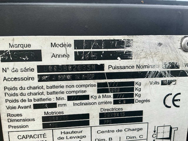 2015 hyster h5.5 ft vorkheftruck voorzien van roterende klem - afbeelding 39 van  45